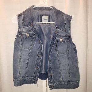 short sleeve jean jacket with detachable hood